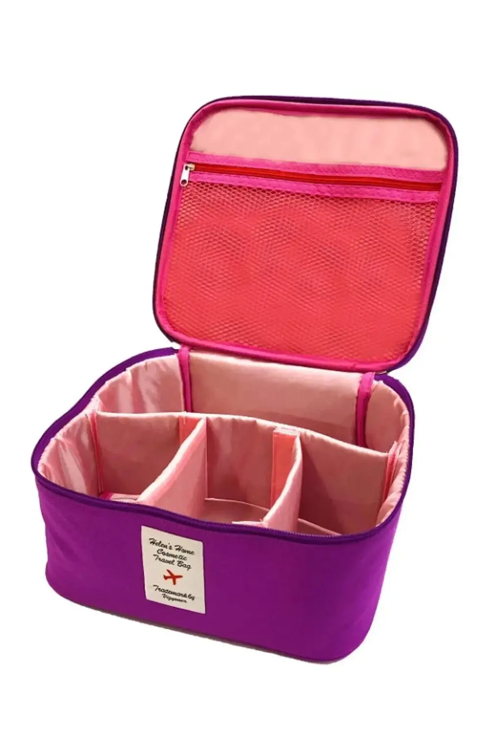 Seyahat Tipi Bölmeli Makyaj Kozmetik Çantası Organizer