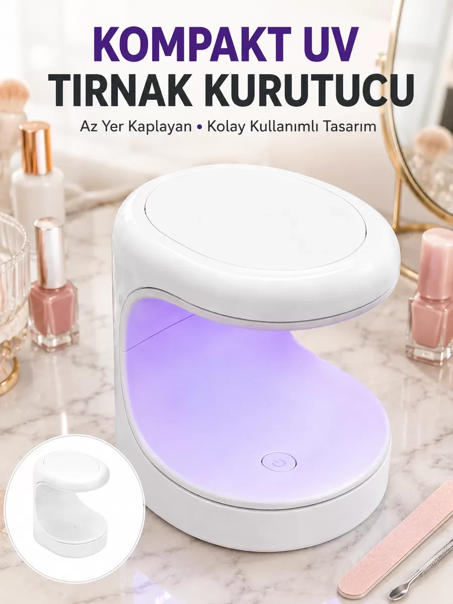Seyahat Tipi Mini Oje Kurutucu - Yeni Nesil UV Led Tırnak Kurutma Cihazı