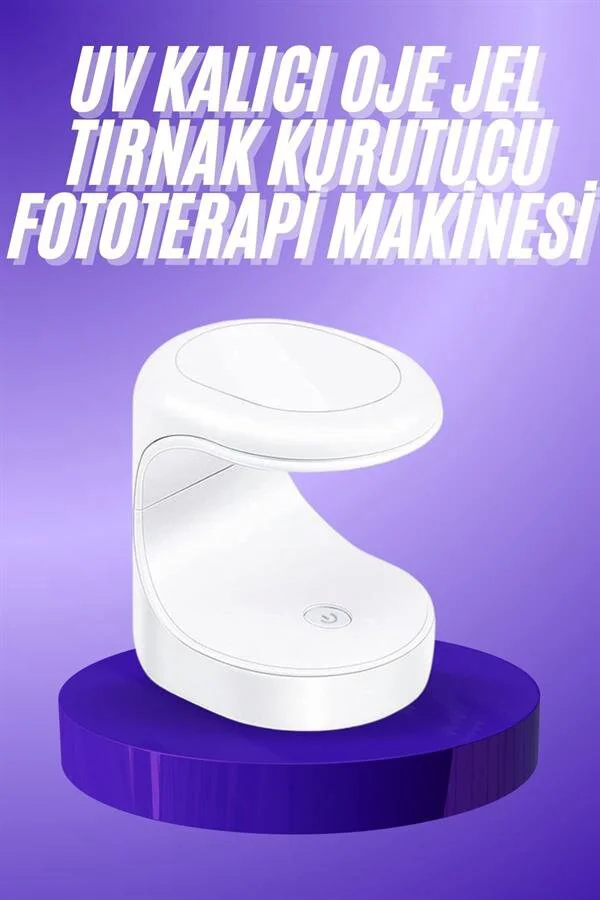 Seyahat Tipi Mini Oje Kurutucu - UV Mor Işık ile Hızlı ve Kusursuz Tırnak Bakımı