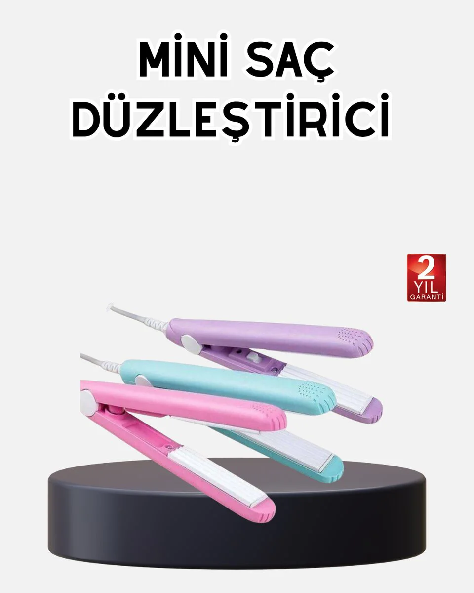 Seyahat Tipi Mini Saç Düzleştirici – Seramik Kaplama Hızlı Isınma ve Pratik Tasarım