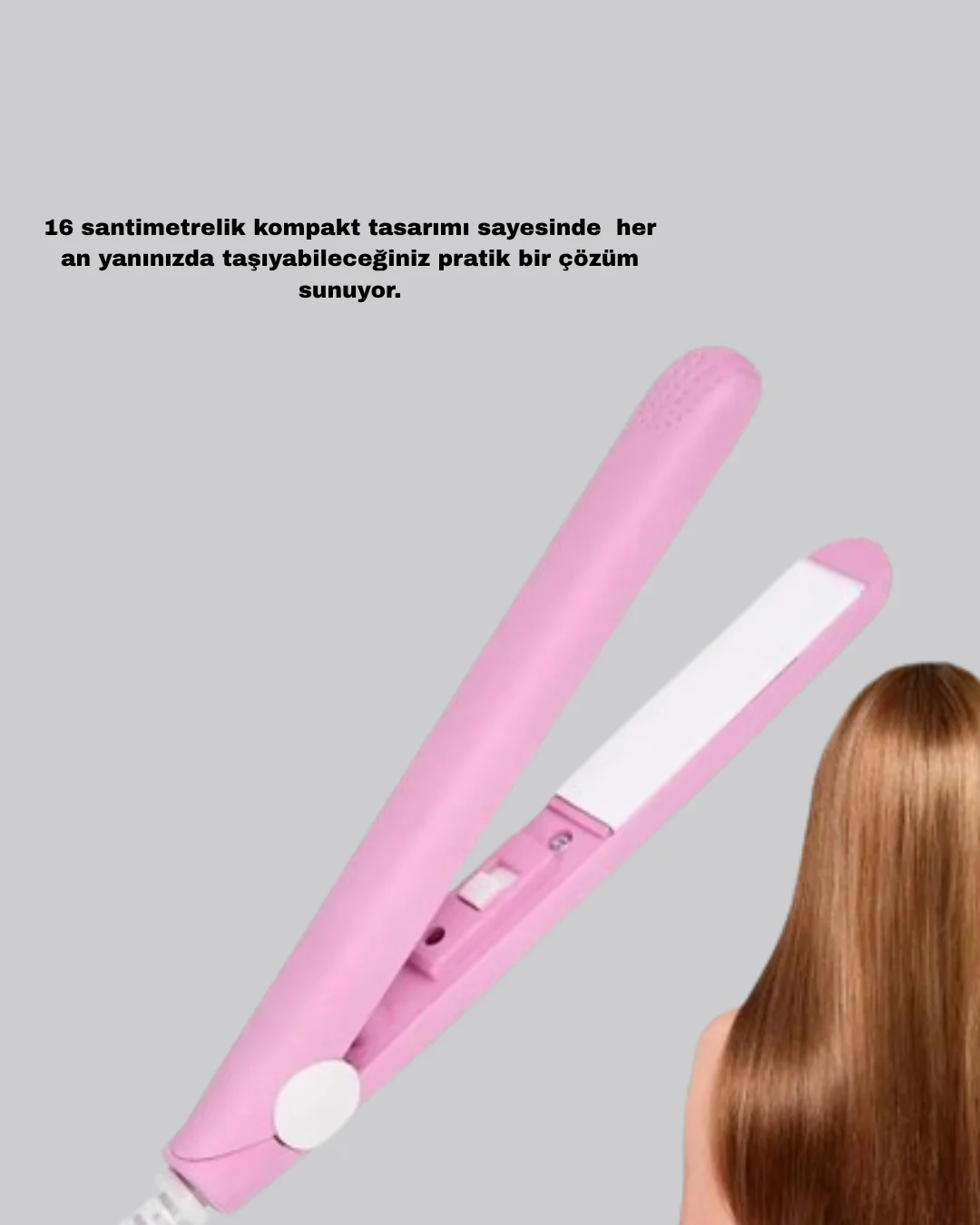 Seyahat Tipi Mini Saç Düzleştirici – Seramik Kaplama, Hızlı Isınm
