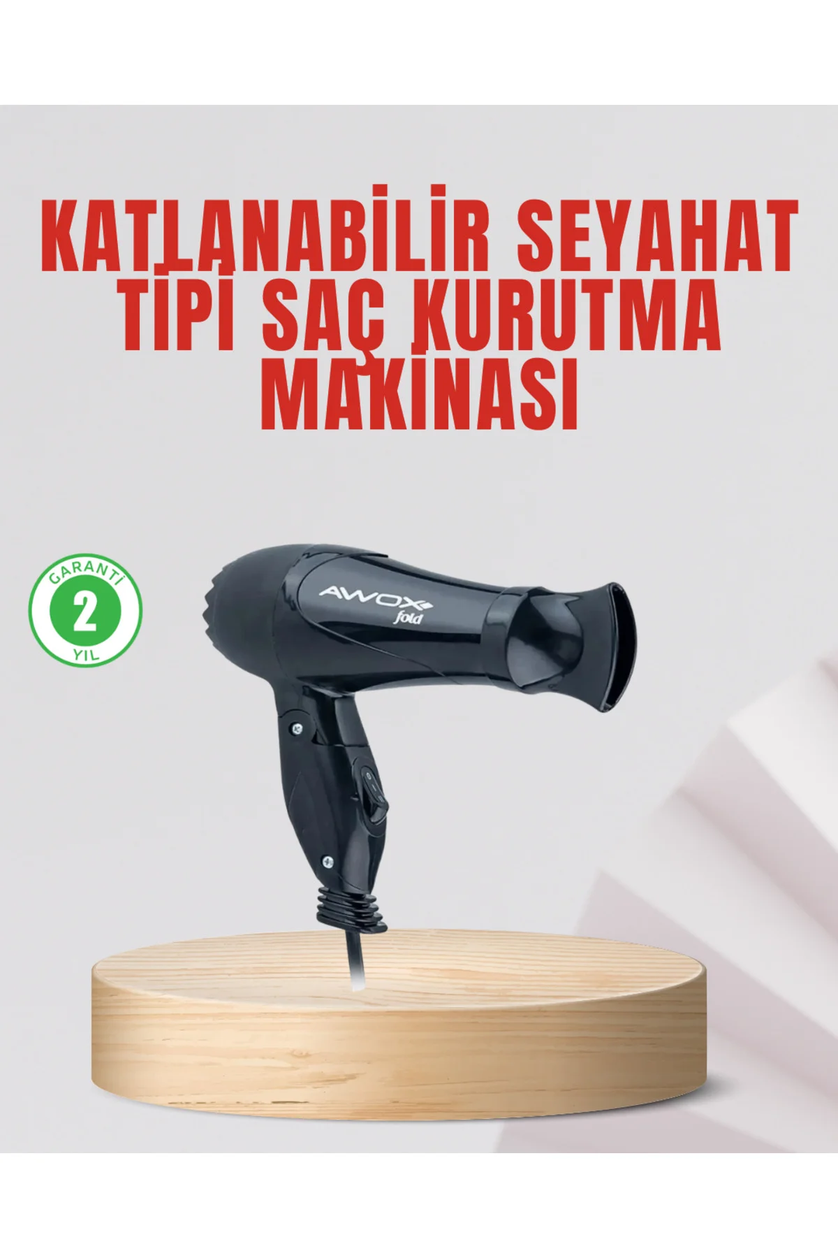 Seyahat Tipi Saç Kurutma Makinesi Katlanabilir Hafif Yapı