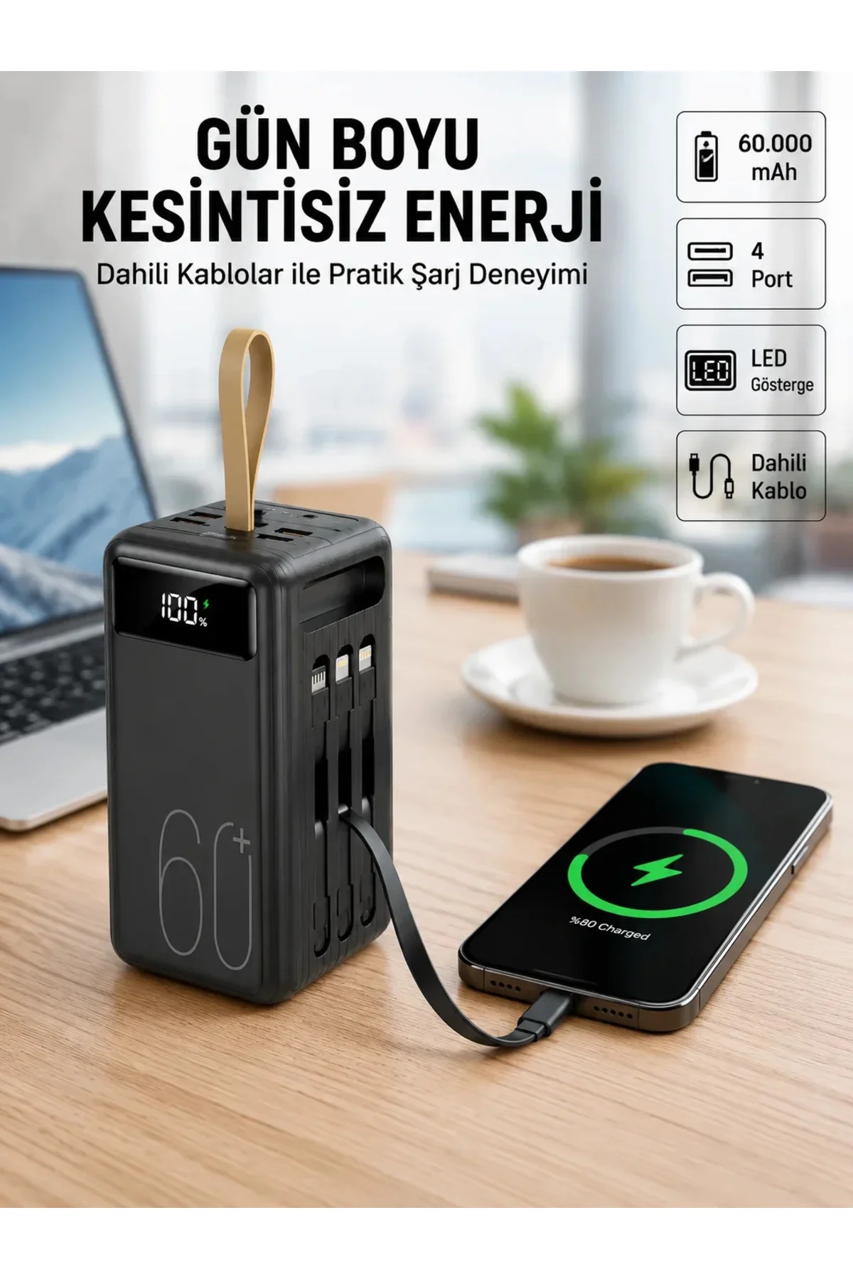 Seyahat ve Kamp İçin Portatif Güç Kaynağı Powerbank Yeni Nesil Seyahat ve Kamp İçin Portatif Güç Kaynağı Powerbank Yeni Nesil