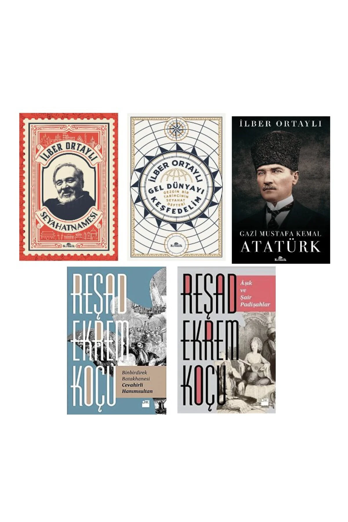 seyahatname+gel dunyayi kesfedelim+ataturk+binbirdirek batakhanesi+ask ve sair padisahlari=(5kitap)
