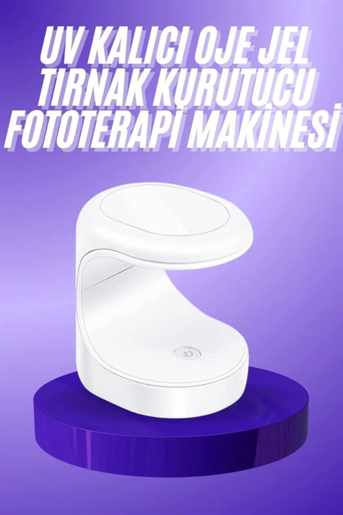 Seyehat Tipi Mini Oje Kurutucu Ultraviole Mor Işık Protez Tırnak 