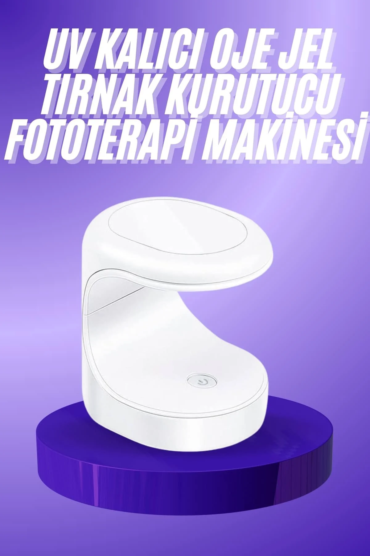 Seyehat Tipi Mini Oje Kurutucu Ultraviole Mor Işık Protez Tırnak 