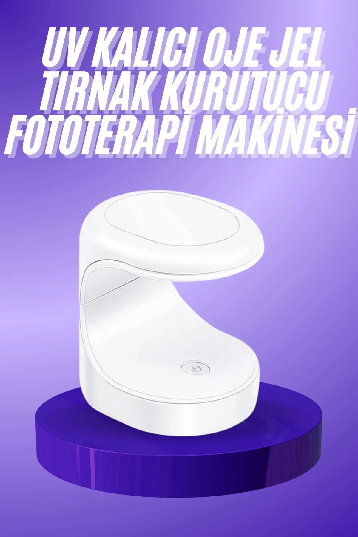 Seyehat Tipi Mini Oje Kurutucu Ultraviole Mor Işık Protez Tırnak 