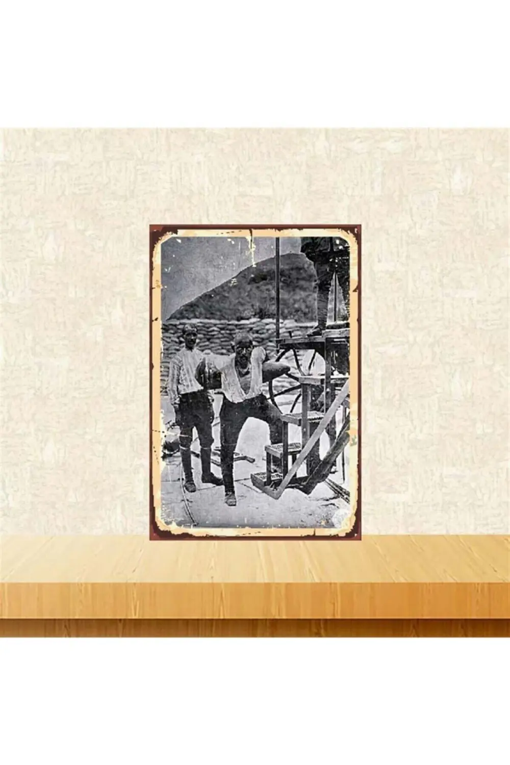 Seyit Çavuş 20-30 Cm Retro Ahşap Poster Tkfx3967