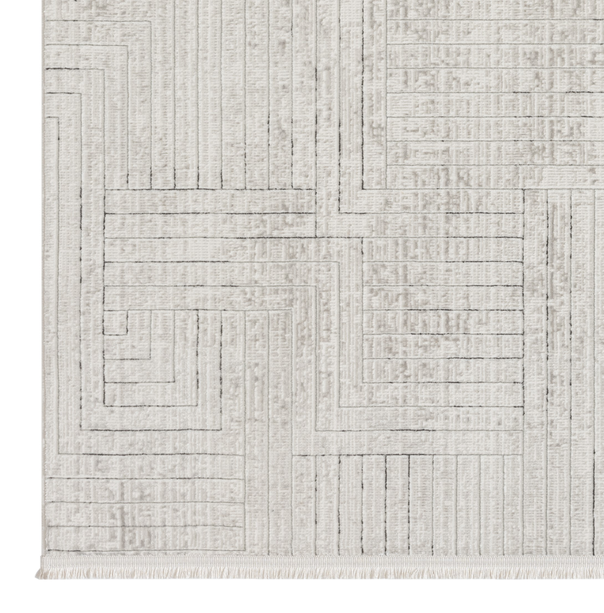 Seyran Mısra Koleksiyonu Modern Desenli Halı 5004 Gri