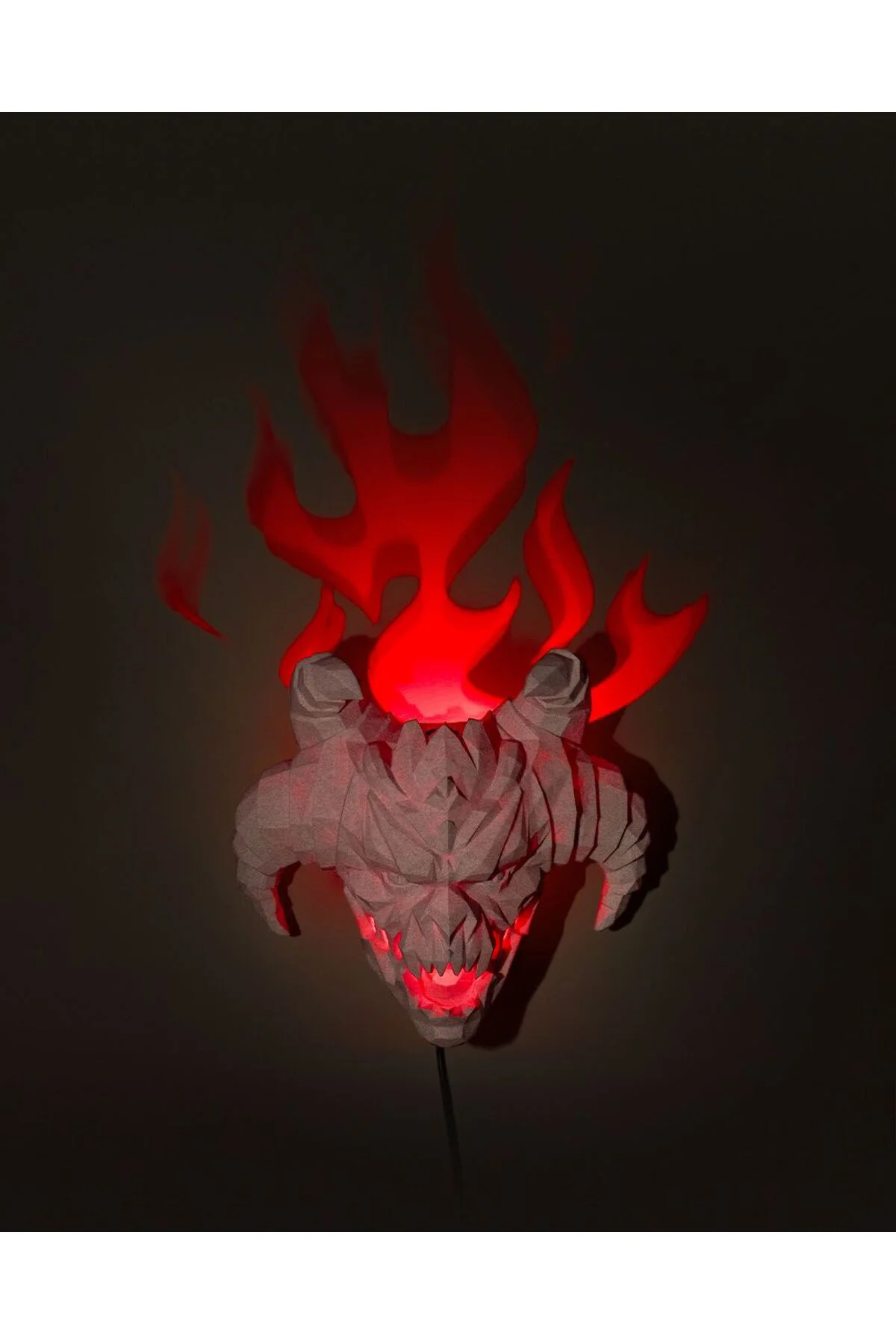 Şeytan Gece Lambası Devil Light Korku Gece Lambası Boynuzlu Şeytan Lamba 17CM