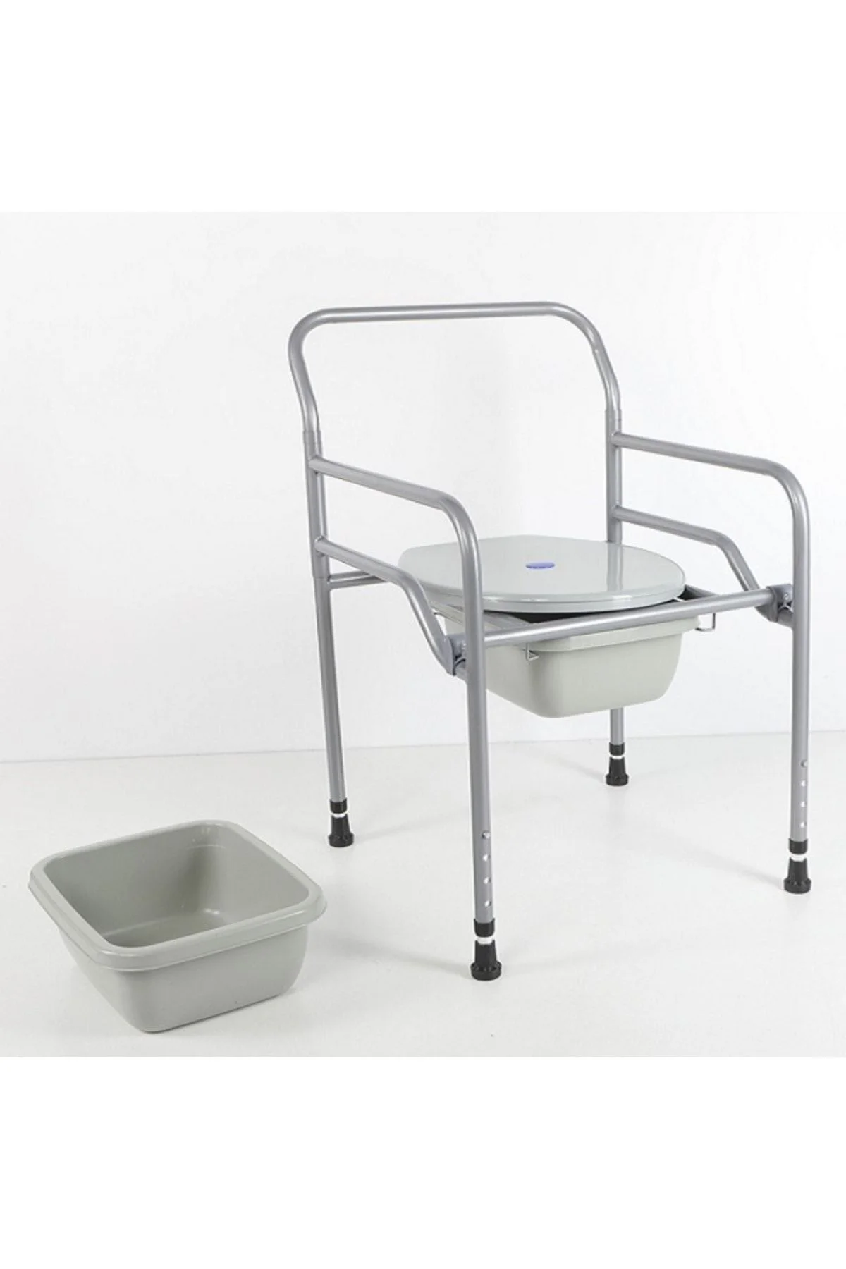 Seyyar Katlanabilir Hasta Yaşlı Tuvalet Sandalyesi Klozetli Wcli 
