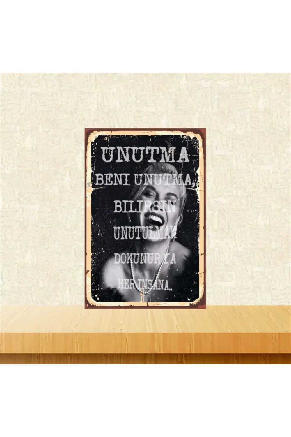 Sezen Aksu Beni Unutma 20-30 Cm Retro Ahşap Poster Tkfx4399