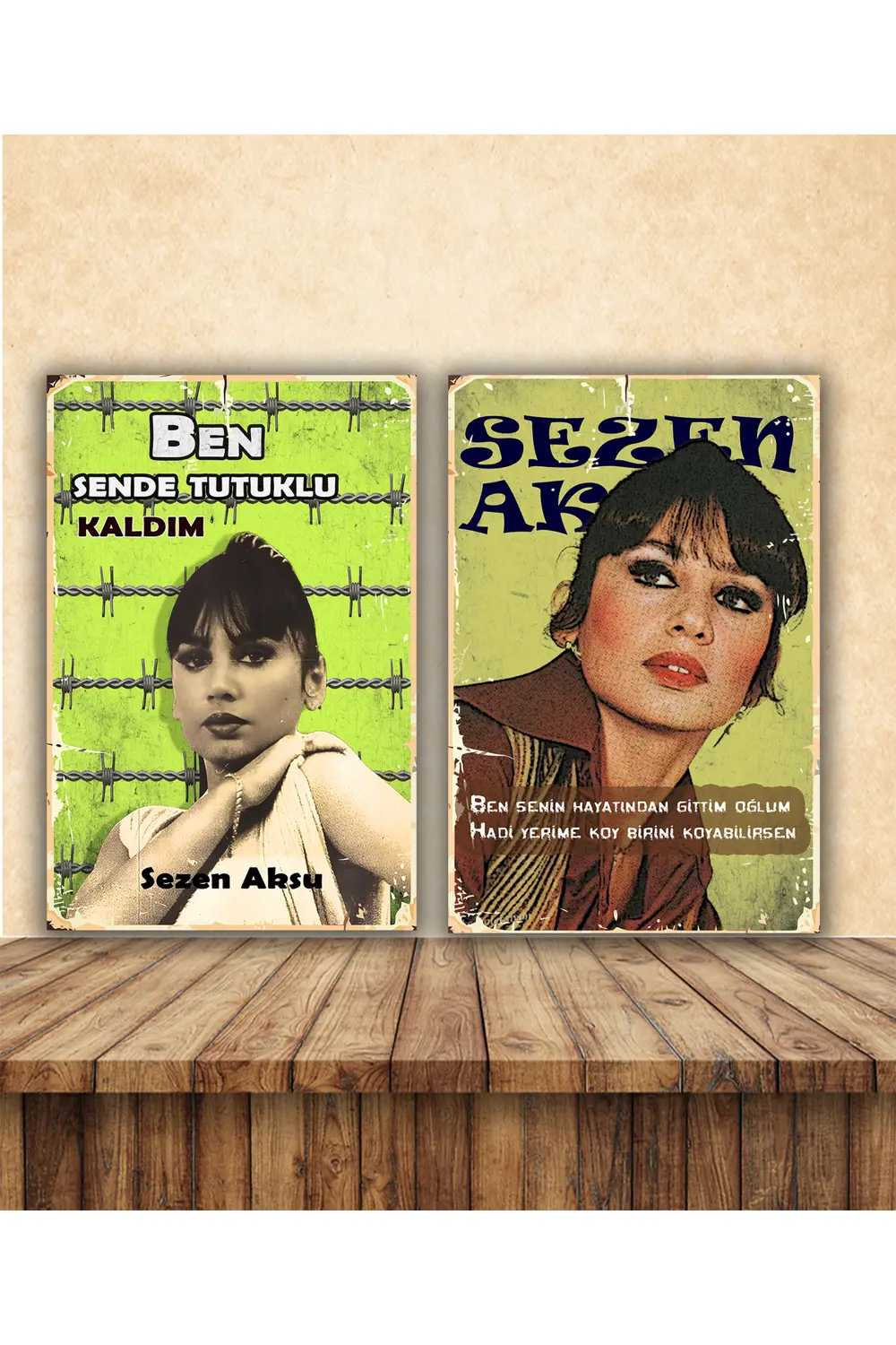 Sezen Aksu Temalı 10 Adet 20 x 30 CM MDF Duvar Tablosu 01