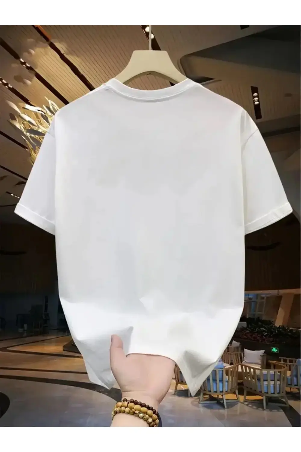 Sezon Tekstil Unisex Bisiklet Yaka Oversize Tshirt