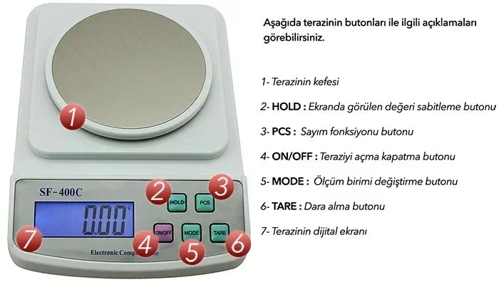 Sf 400c Plus Dijital Terazi 600gr / 0.01gr Bx40 Fiyatı, Yorumları ve Özellikleri