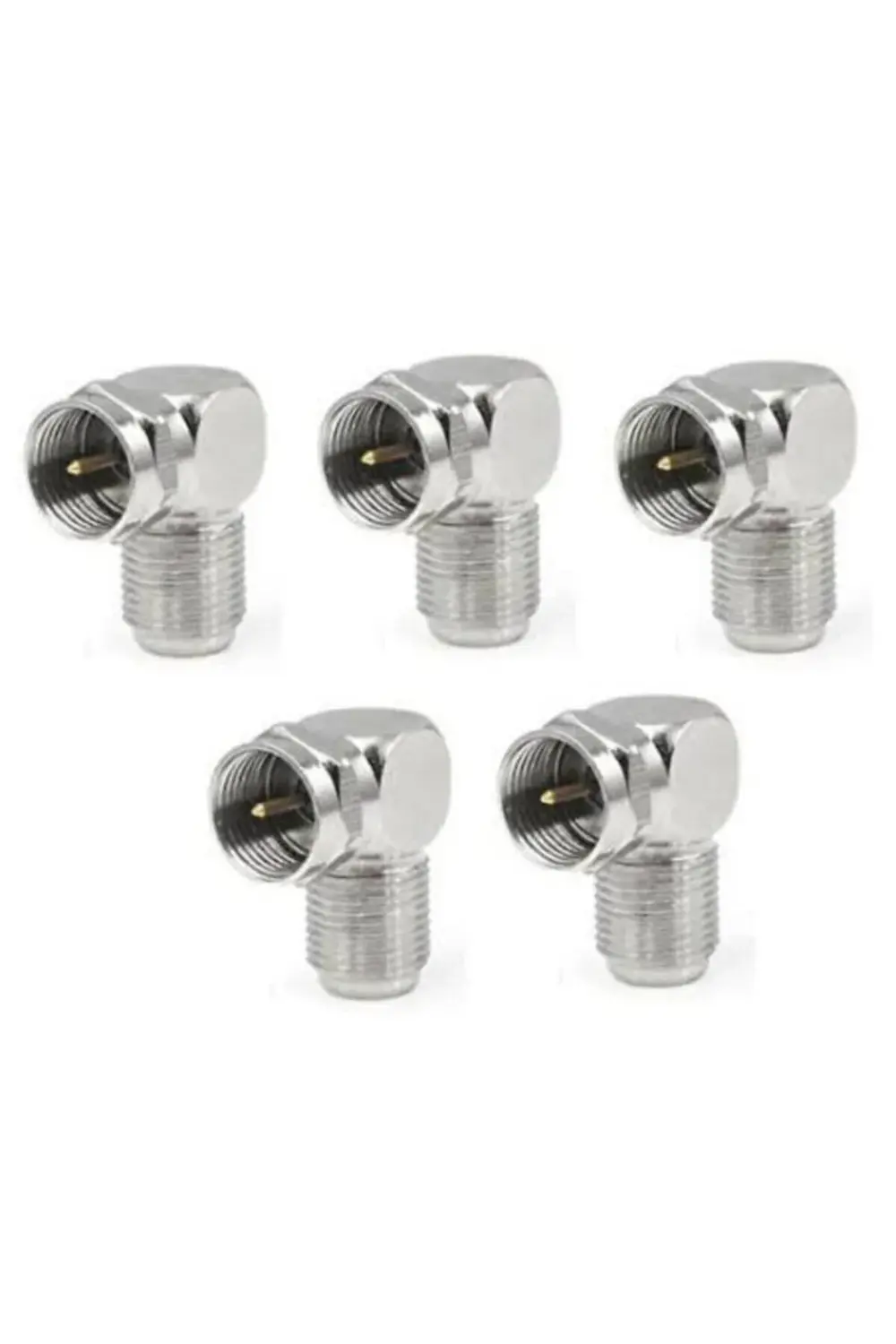 Sfs Elektrik 5ad 5 Adet 90 Derece L Tip Vidalı Metal F Konnektör