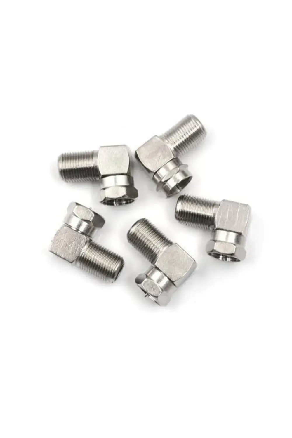 Sfs Elektrik 5ad 5 Adet 90 Derece L Tip Vidalı Metal F Konnektör