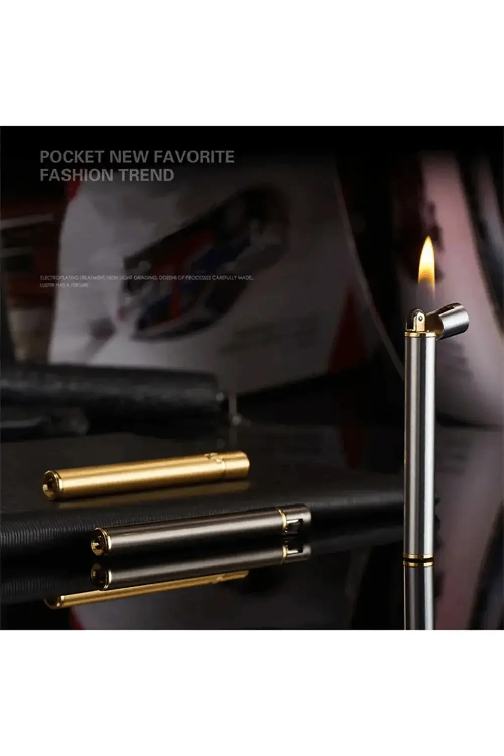 S*g*r* Paketi Boyutunda Metal Şık Tasarım Çakmak.