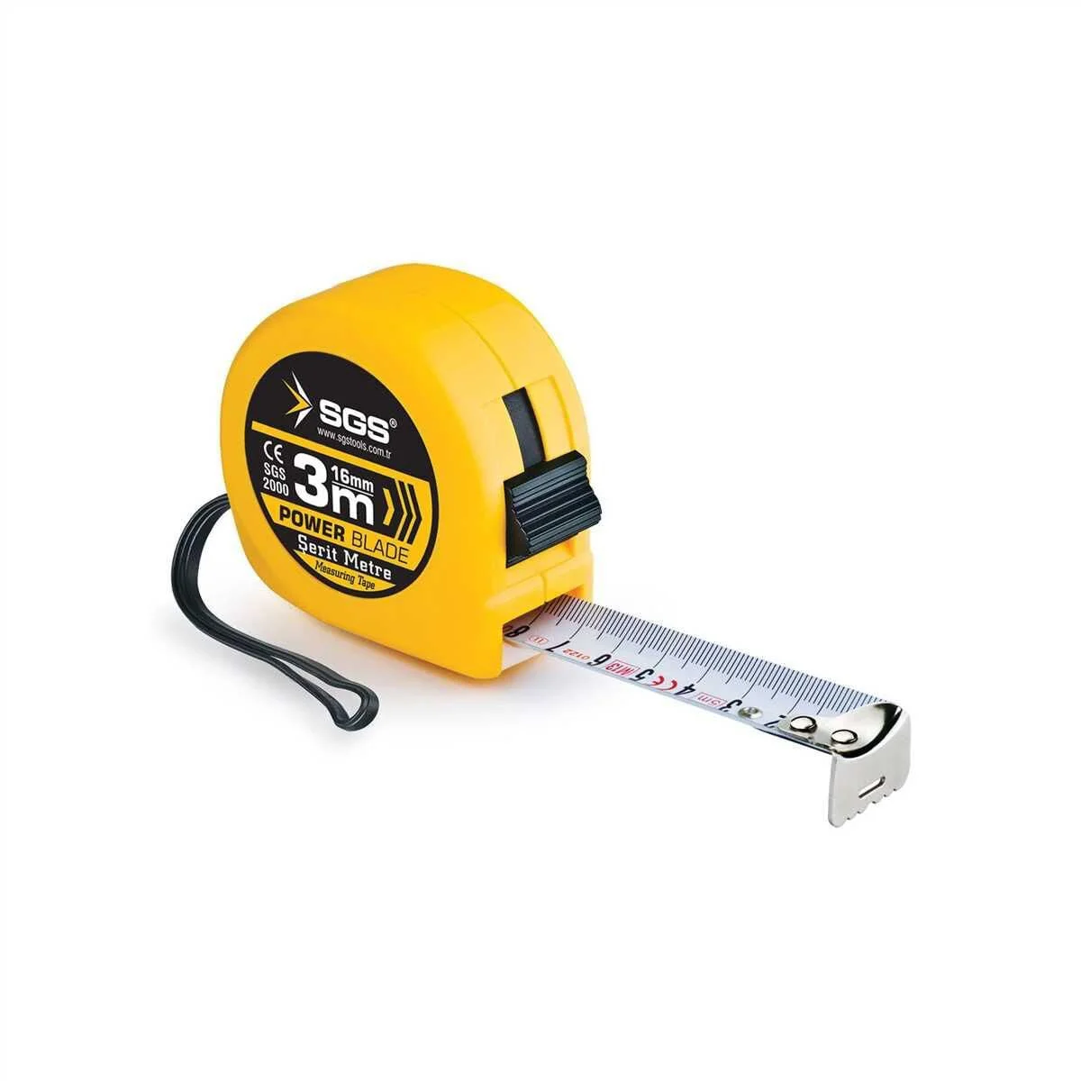 SGS 2000 Şerit Metre 3 Metre 16 mm Yellow Serisi Mekanik Ölçüm Aleti SGS 2000 Şerit Metre 3 Metre 16 mm Yellow Serisi Mekanik Ölçüm Aleti
