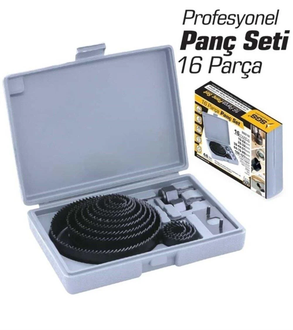 SGS 2162 16 Parça Delik Açma Panç Testere Seti - 19-127 mm SGS 2162 16 Parça Delik Açma Panç Testere Seti - 19-127 mm