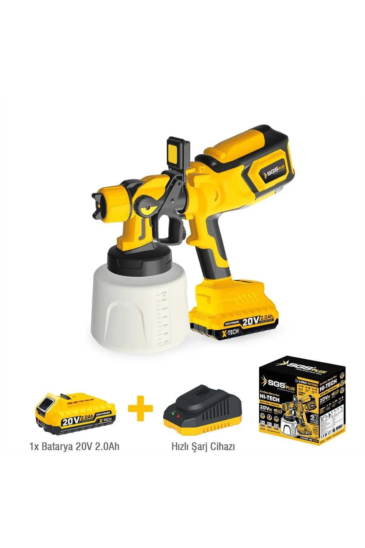 Sgs 5460 Akülü Boya Tabancası 1X2.0 Akülü