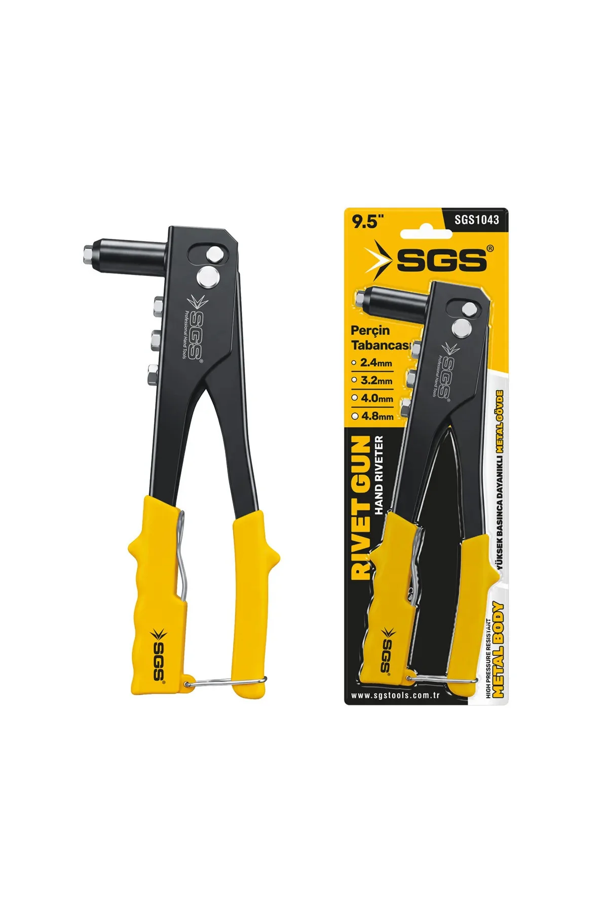 SGS1043 PERÇİN TABANCASI SETİ PERÇİN MAKİNESİ 30 YEDEK PERÇİNLİ