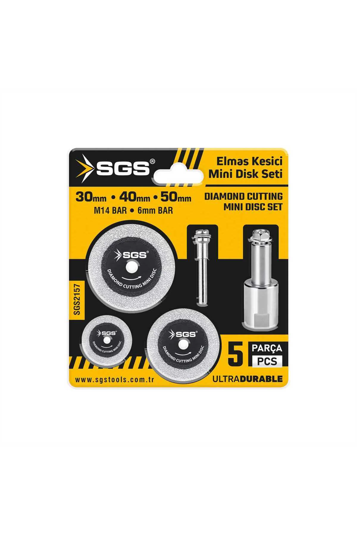 SGS2157 ELMAS KESİCİ MİNİ DİSK SETİ 5 PARÇA Taş Cam Seramik Merme