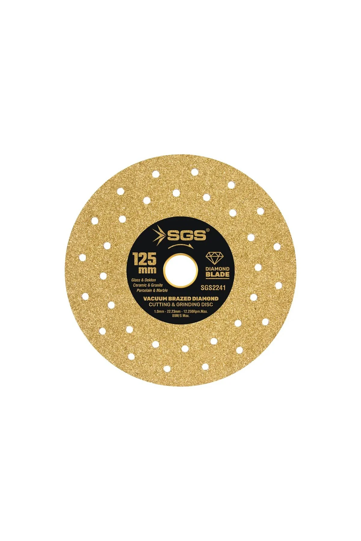 SGS2241 Profesyonel Dekton Cam Granit Mermer Porselen Hassas Elmas Kesici Gold 125 Mm SGS2241 Profesyonel Dekton Cam Granit Mermer Porselen Hassas Elmas Kesici Gold 125 Mm