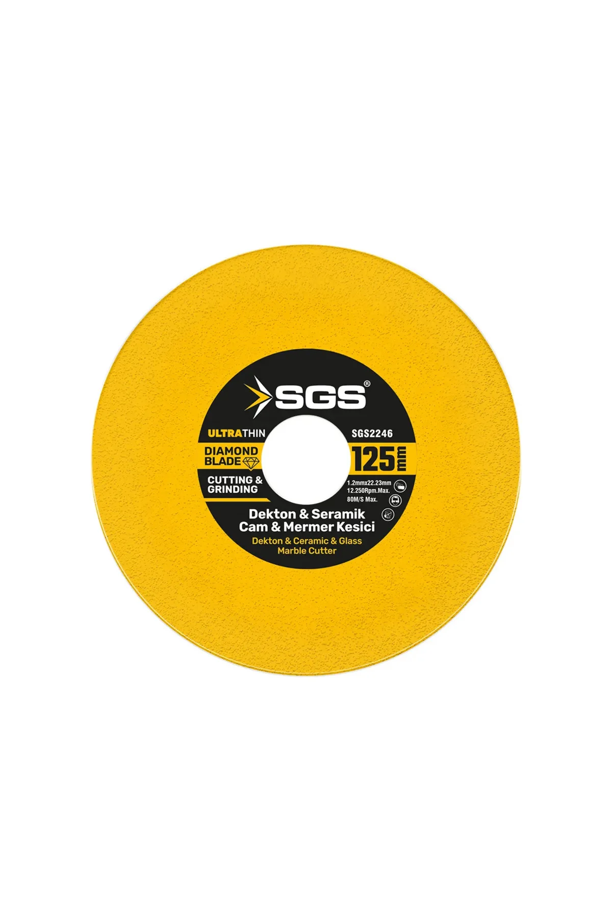 SGS2246 Cam Dekton Seramik Mermer Porselen Elmas Kesici Taş 125 m