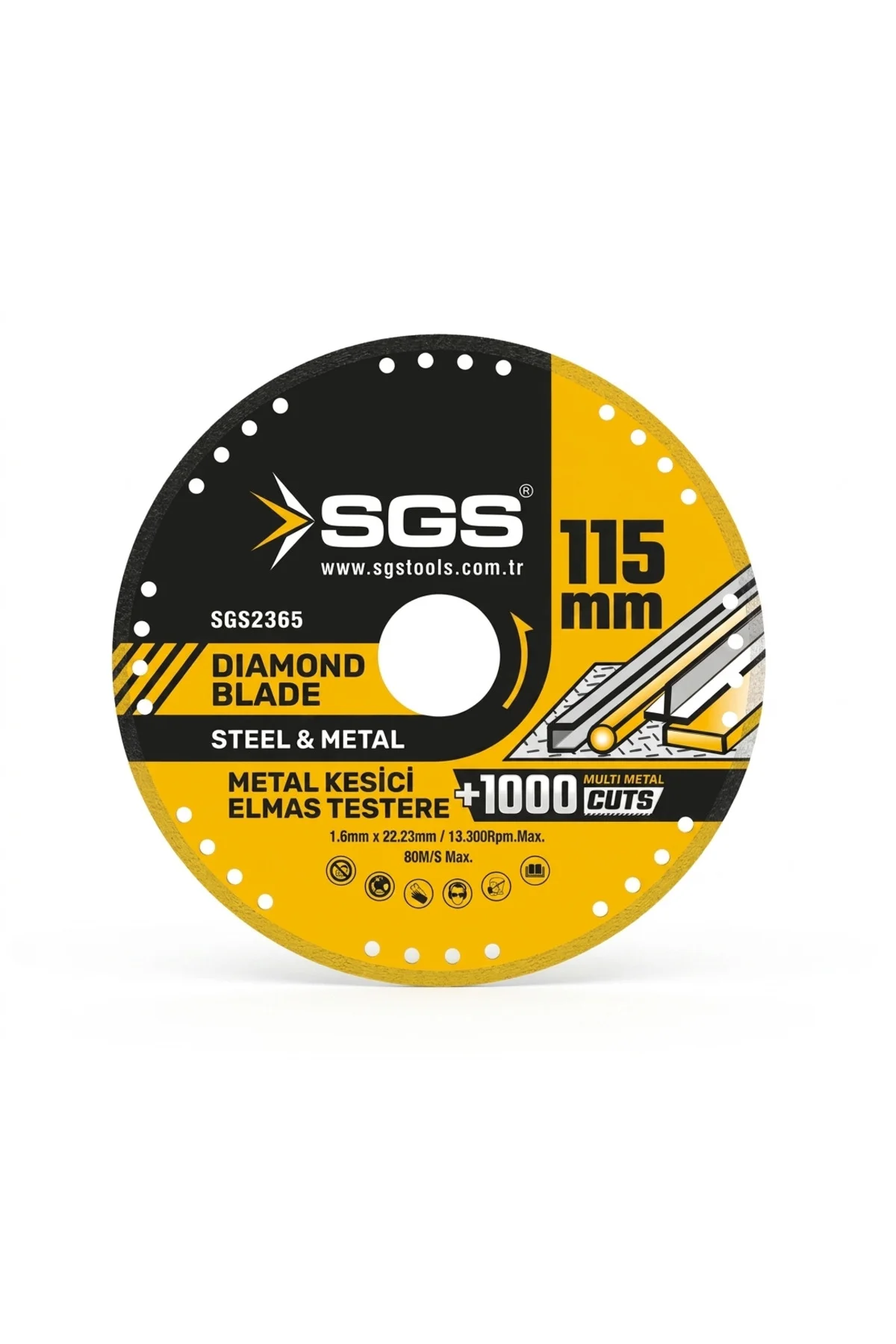 SGS2365 VAKUMLU ELMAS MULTI-METAL KESİCİ ( 115 MM )