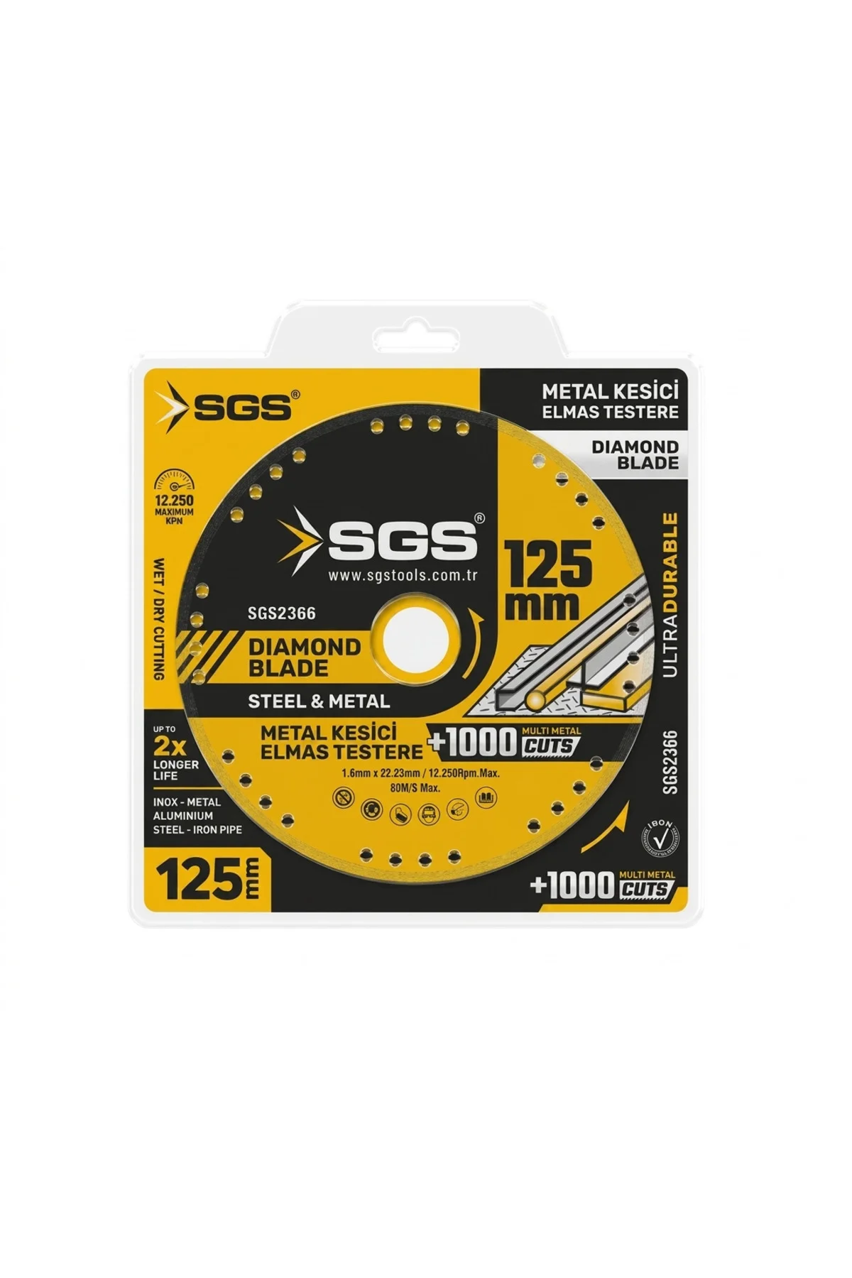 SGS2366 VAKUMLU ELMAS MULTI-METAL KESİCİ ( 125 MM ) Fiyatı, Yorumları ve Özellikleri