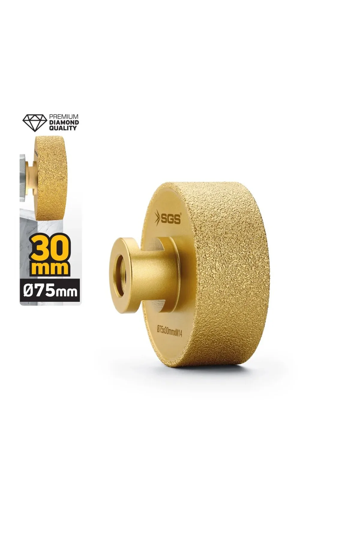 SGS2798 M14-75x30 Mm Vakum Elmas Mermer Granit Tarama Diski