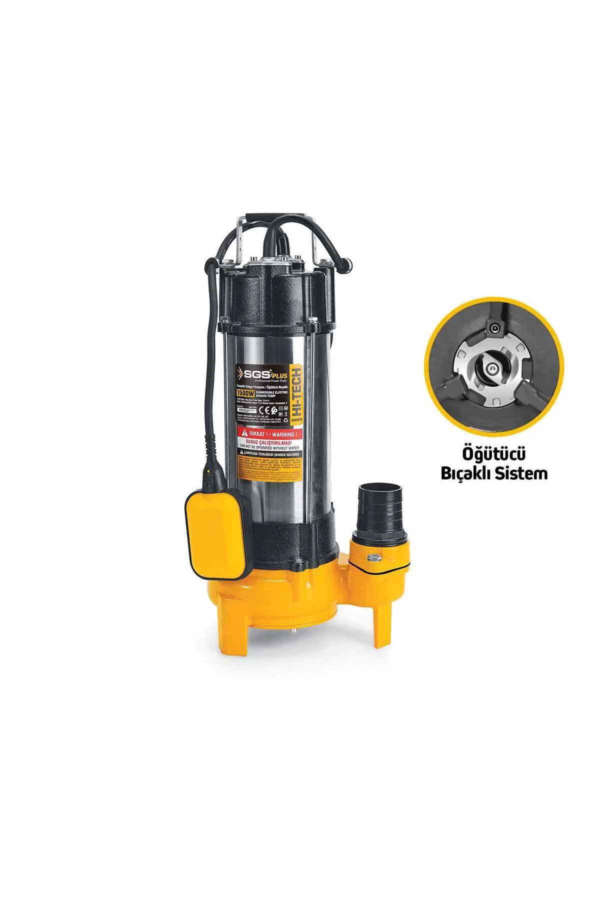 SGS5376 FOSEPTİK DALGIÇ POMPA 1500W 2.0 HP ÖĞÜTÜCÜ BIÇAKLI 17 MET