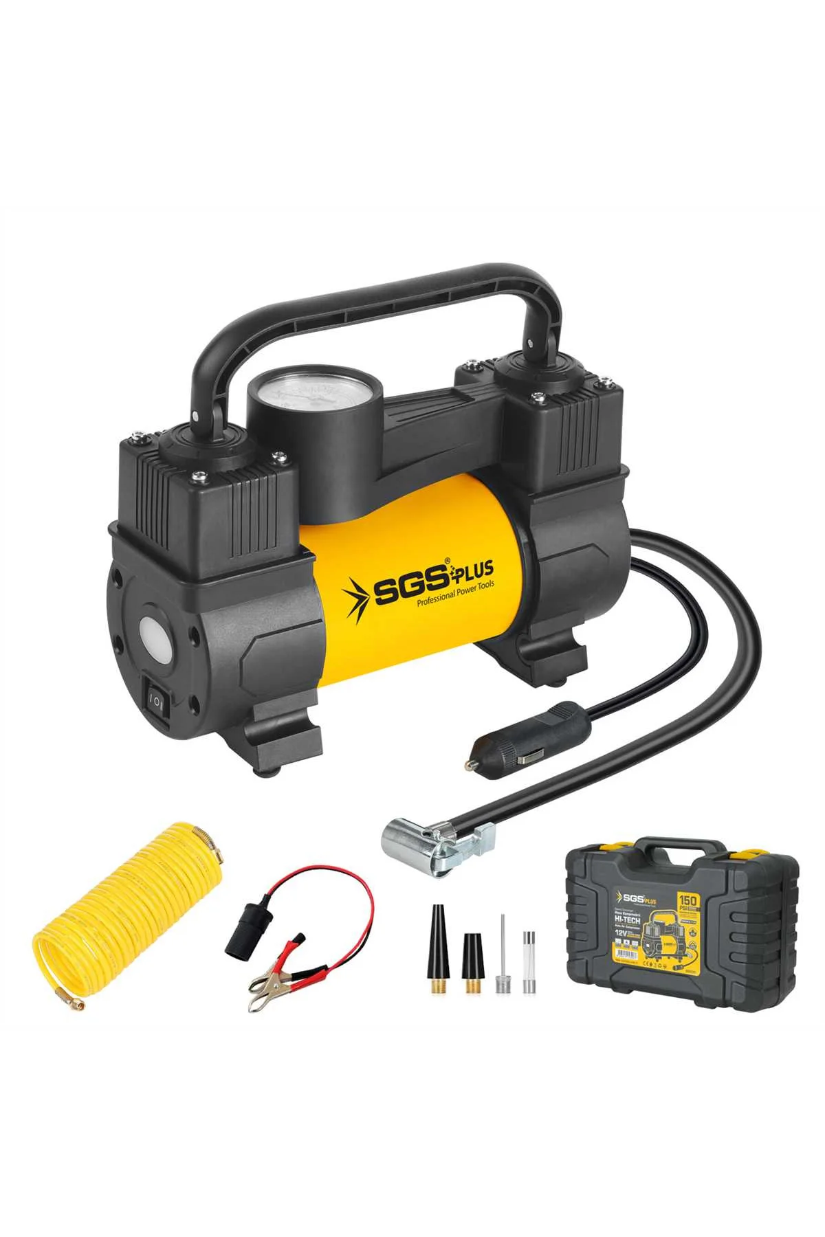 SGS5391 - 12 Volt 150 PSI Araç Oto Lastik Hava Kompresörü Basınç 