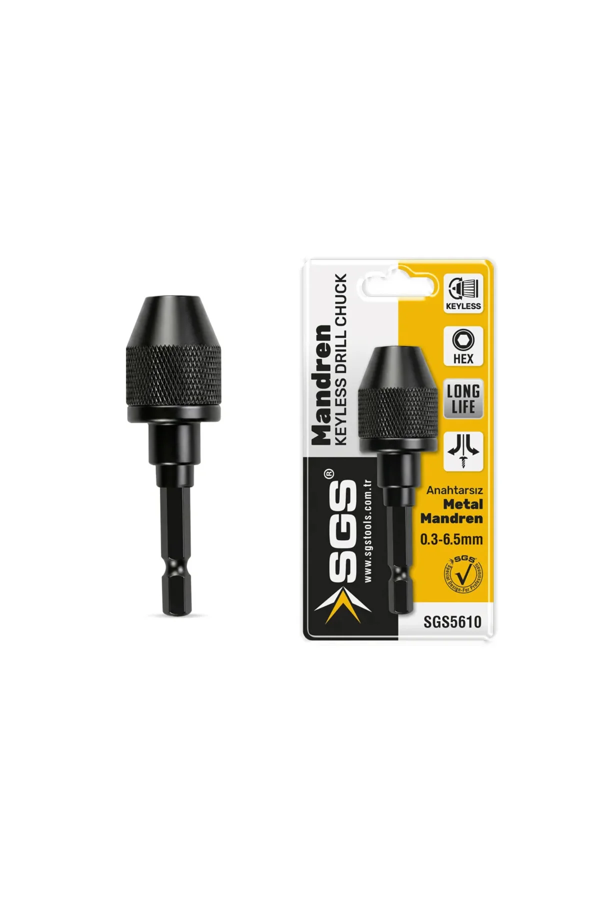 SGS5610 OTOMATİK 1/4 HEX MİNİ METAL MANDREN 0.3-6.5 MM