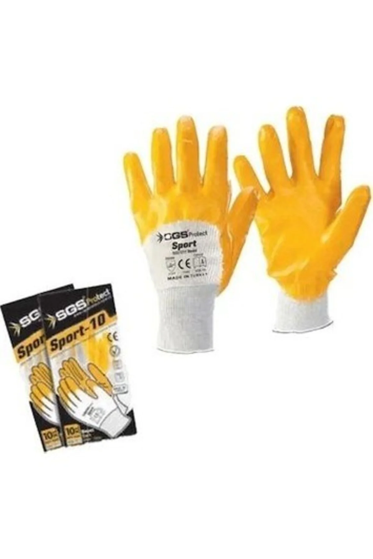 SGS7211 Sport-10 Latex Kaplı Pamuk Eldiven 10 Adet