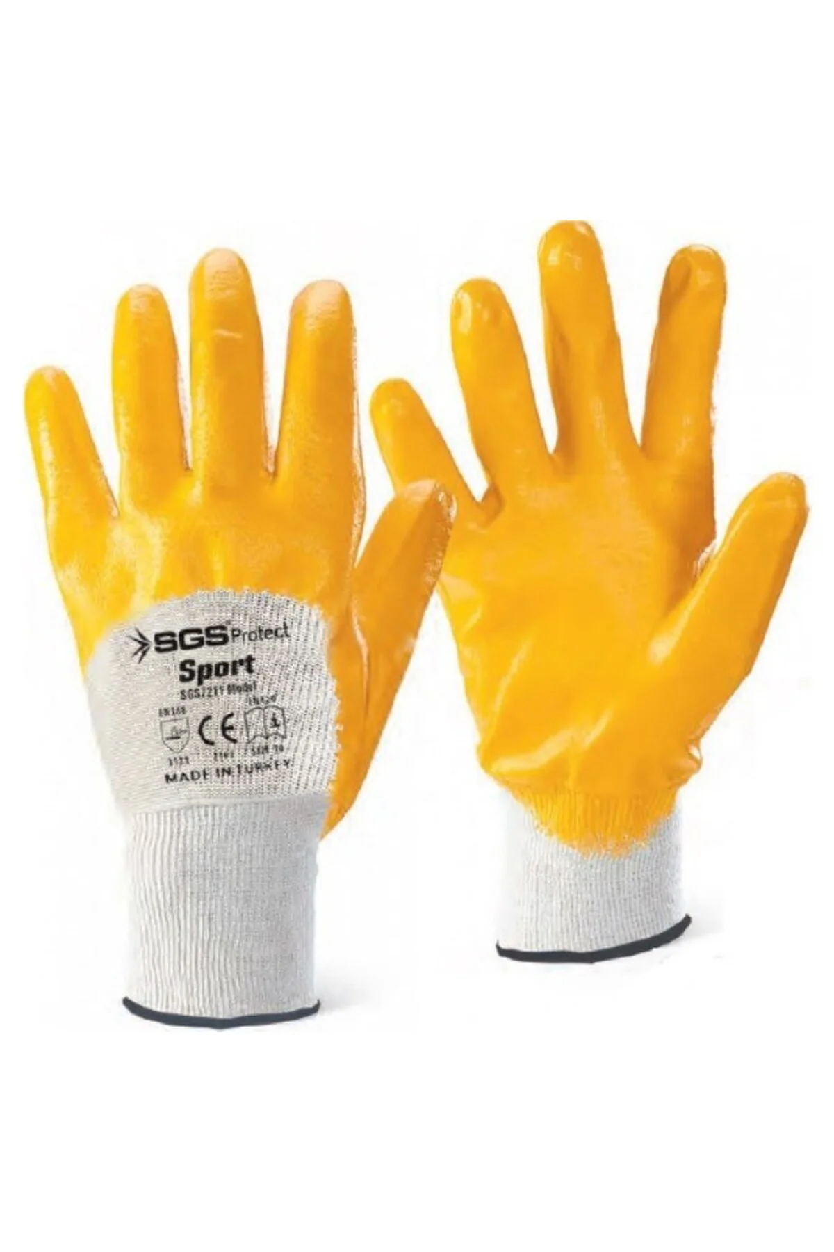 SGS7211 Sport-10 Latex Kaplı Pamuk Eldiven 10 Adet