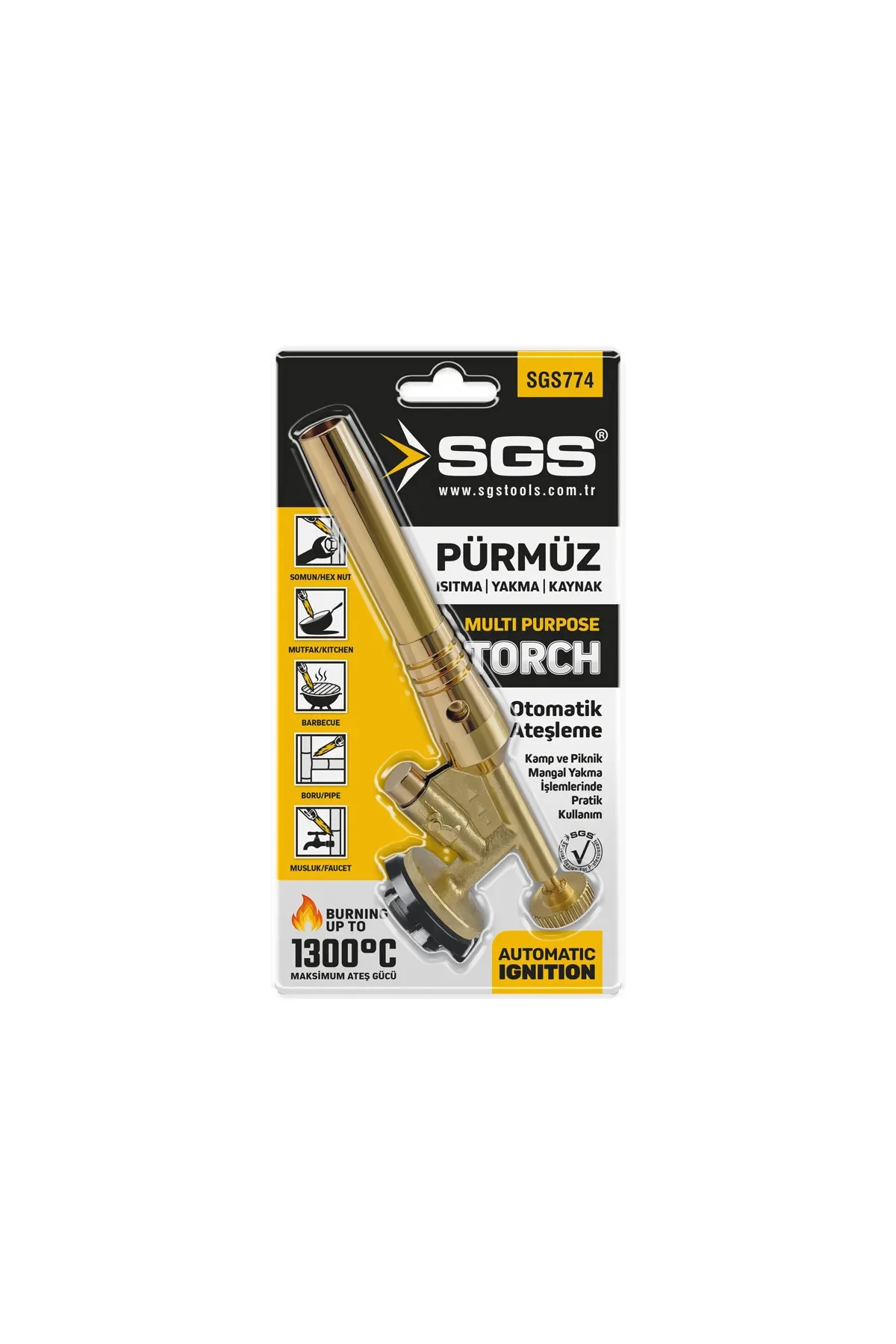 SGS774 TORCH TAV VE KAYNAK PÜRMÜZ BAŞLIĞI 1300 DERECE GAZLI TORCH ALEV TABANCASI SGS774 TORCH TAV VE KAYNAK PÜRMÜZ BAŞLIĞI 1300 DERECE GAZLI TORCH ALEV TABANCASI