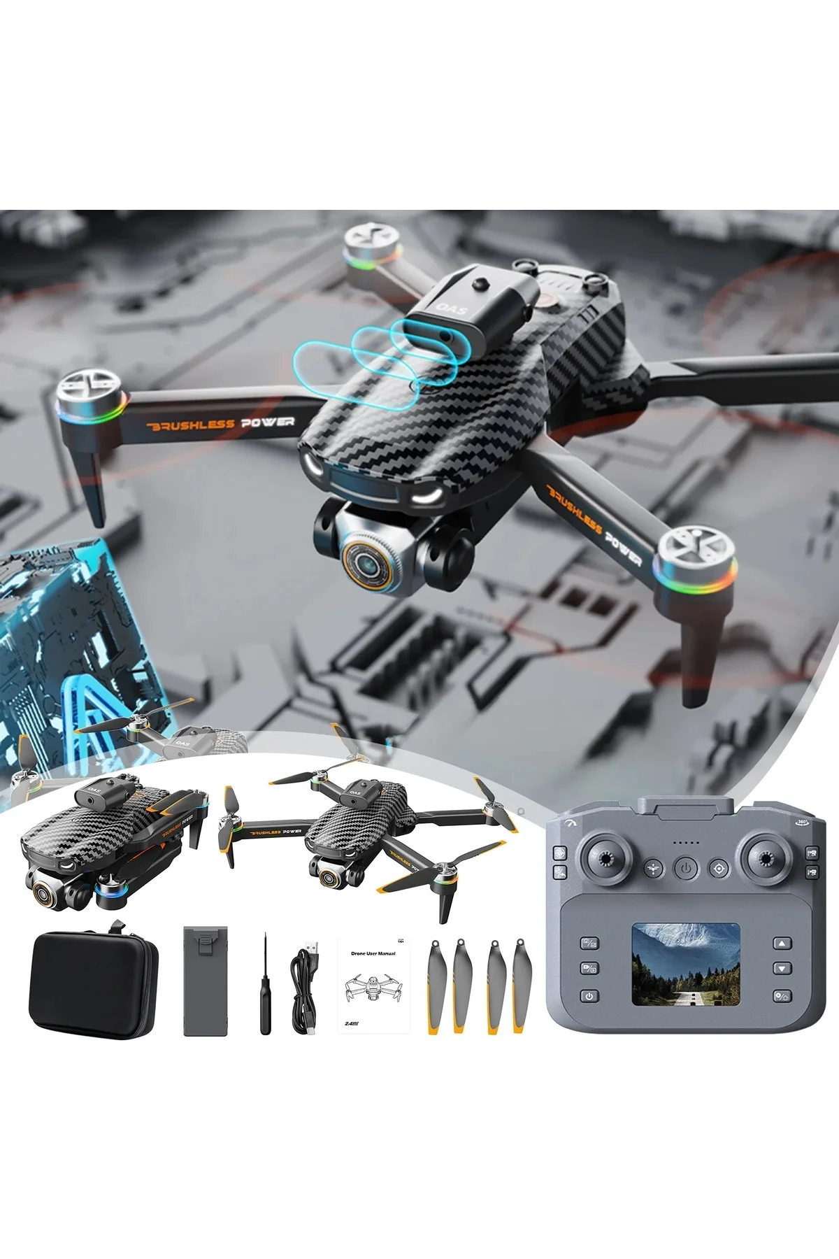 SH Kaydı Gerektirmeyen Drone - Renk: Siyah, Kamera Özelliği: 1080P FULL HD, GPS | Teknik Özellikleri