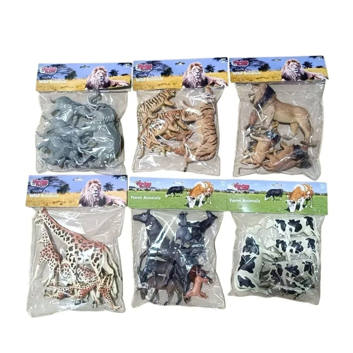 SH-P9904-07AL 6 AST 7PCS ASLAN-KAPLAN-ZÜRAFA-İNEK-FİL(Belirtilen fiyat, tekli satış için adet fiyatıdır.)