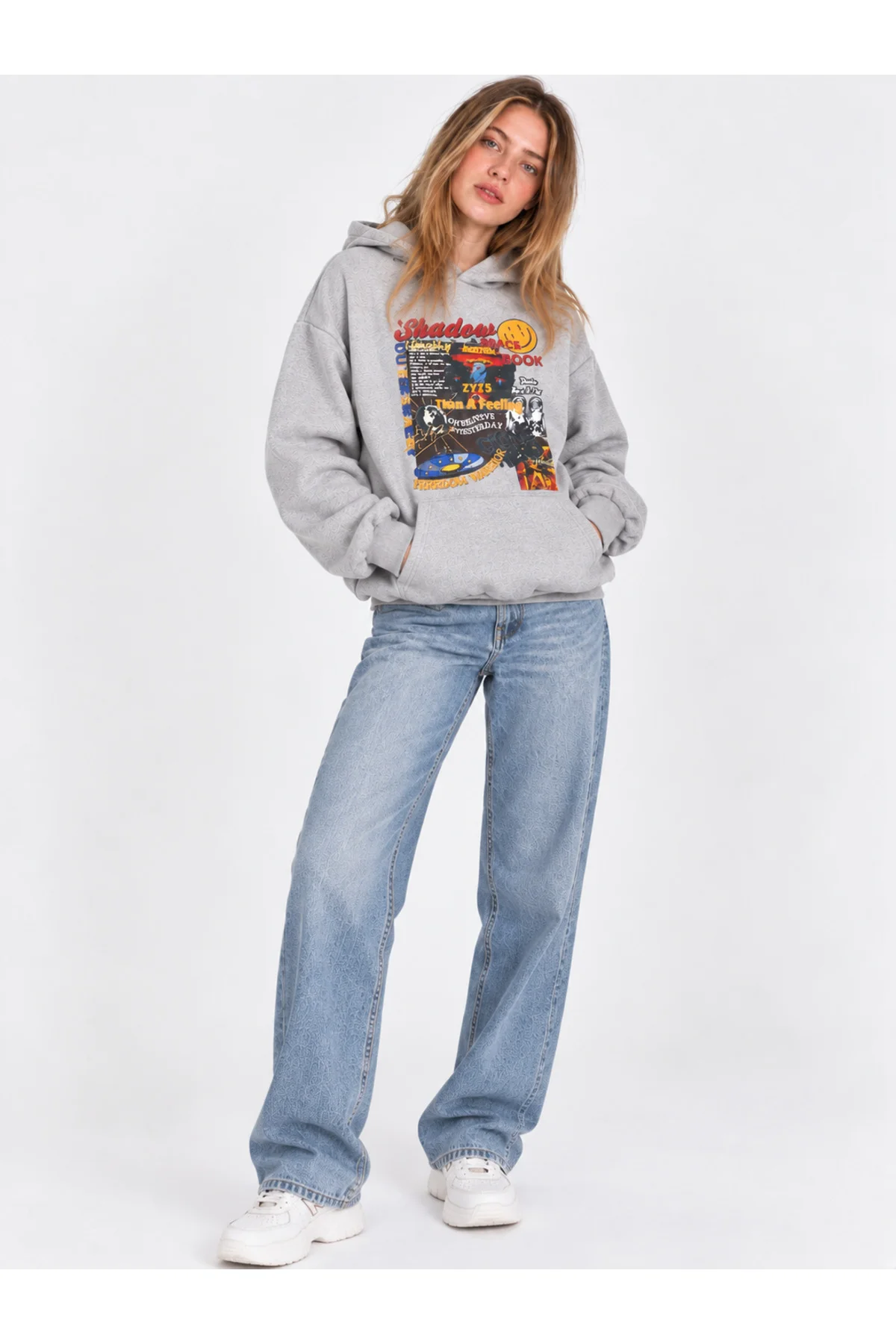 Shadow Space Book unisex oversize bir kapüşonlu sweatshirt Shadow Space Book unisex oversize bir kapüşonlu sweatshirt