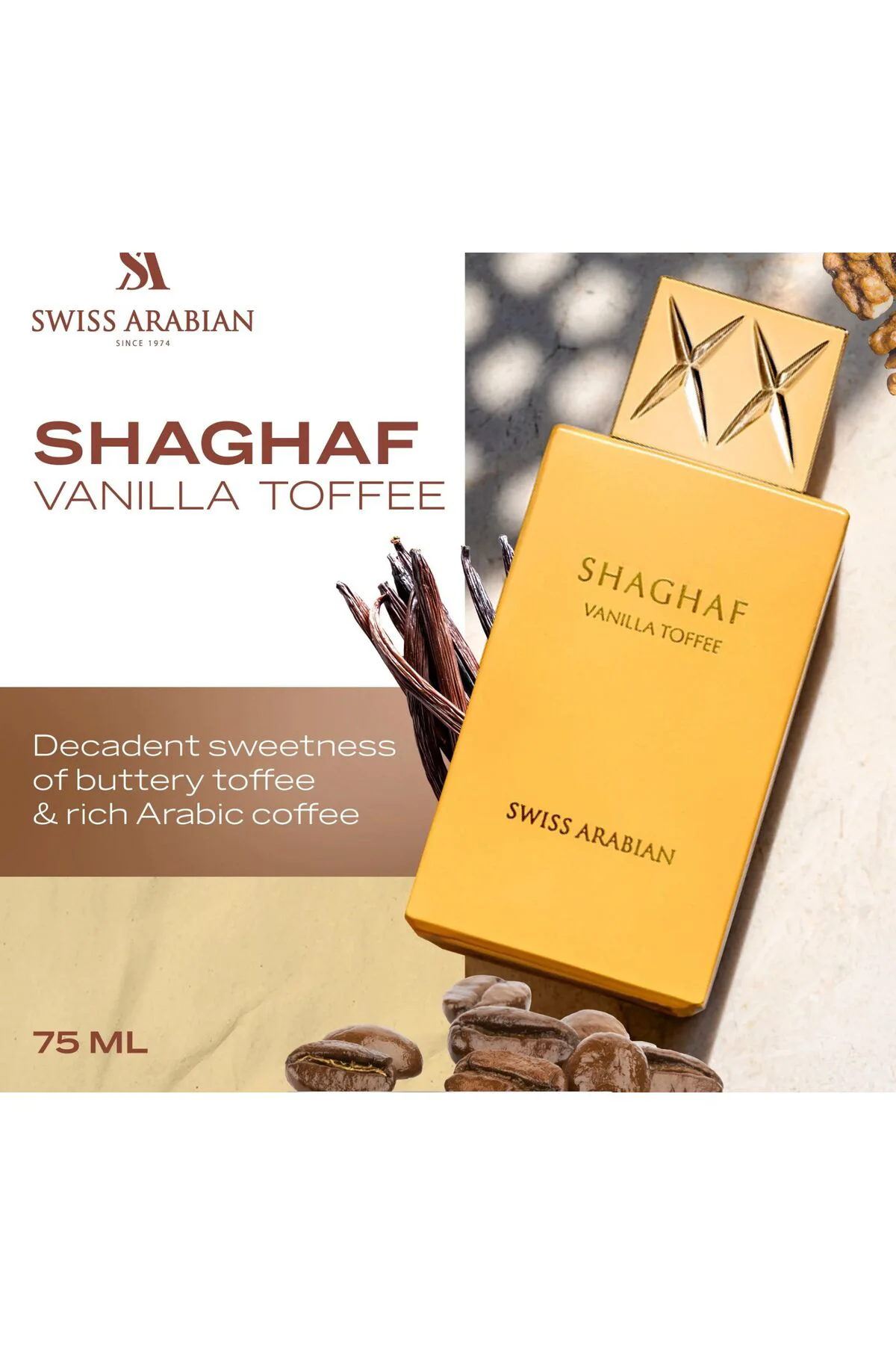 Shaghaf Vanılla Toffee Eau De Unisex Parfum 75 ml Shaghaf Vanılla Toffee Eau De Unisex Parfum 75 ml