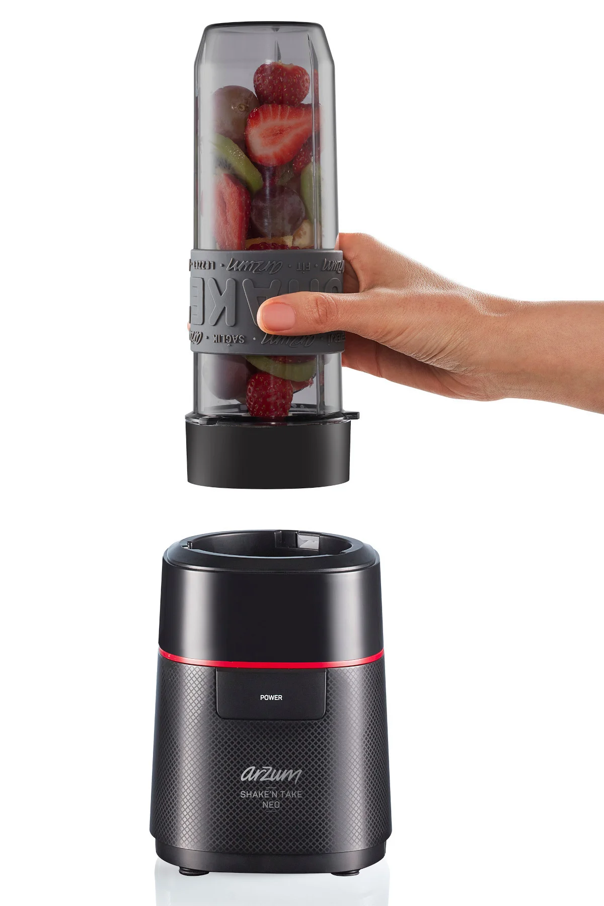 Shake'N Take Neo Kişisel Blender 570ml ve 400ml Şişe 500W Siyah -