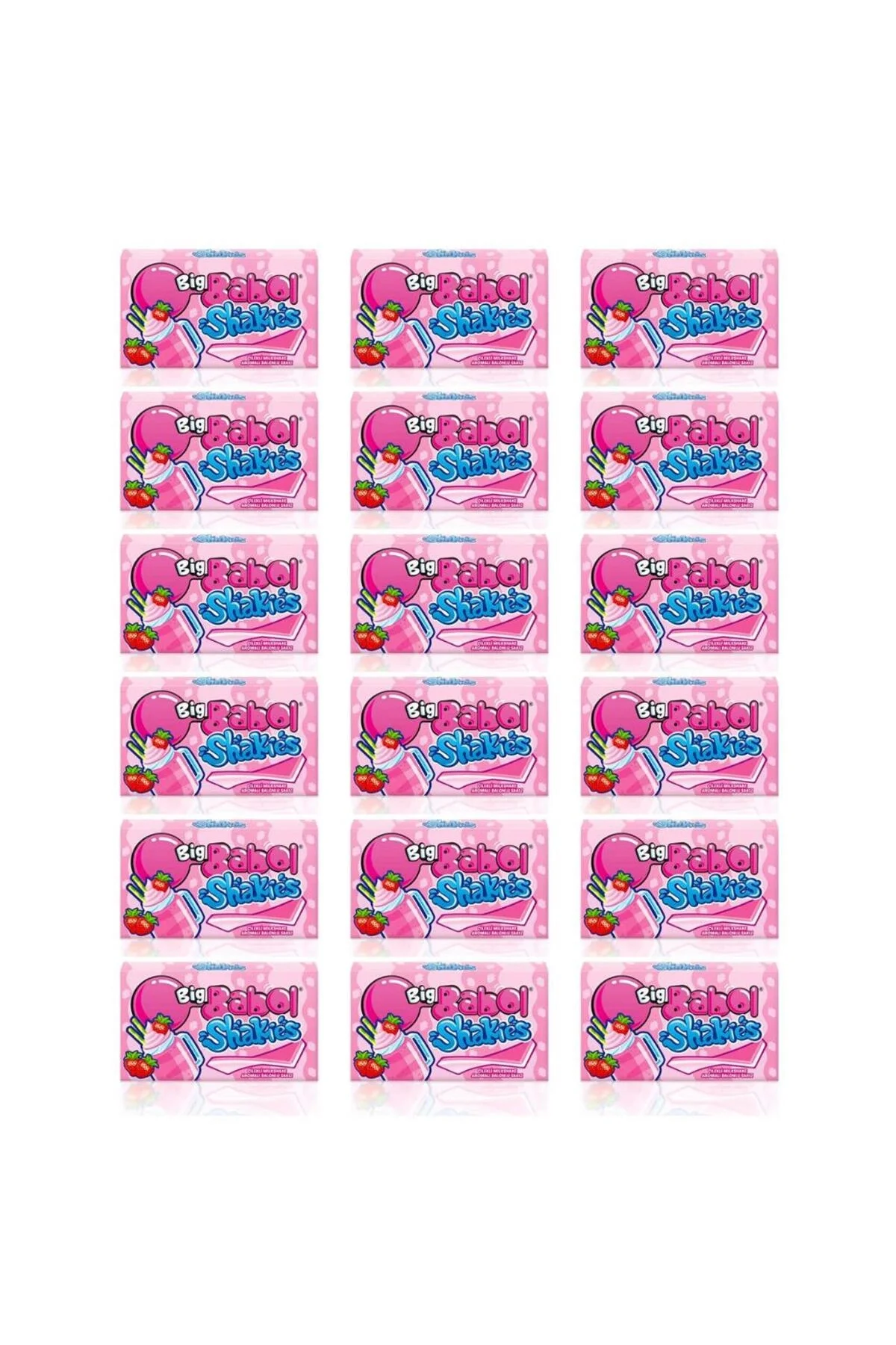 Shakies Çilek Aromalı Sakız 26 gr x 18 Adet