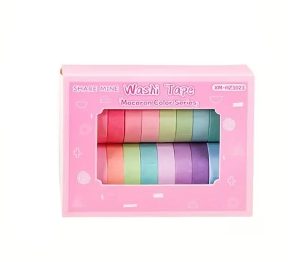 Share Vintage Washi Tape Bant Yapışkanlı Maskeleme Kağıdı Desenli
