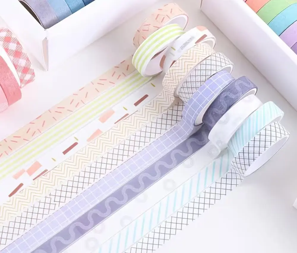 Share Vintage Washi Tape Bant Yapışkanlı Maskeleme Kağıdı Desenli