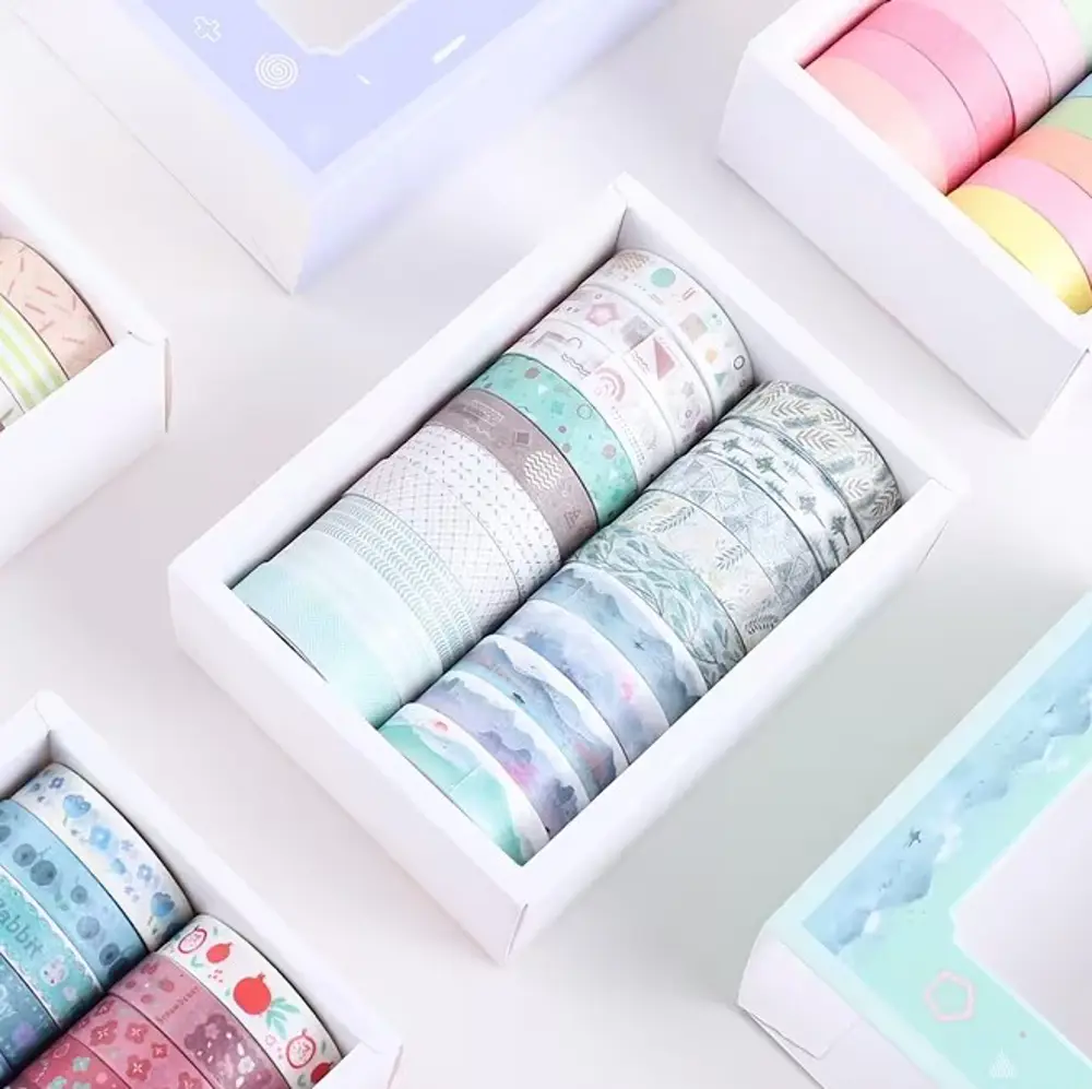 Share Vintage Washi Tape Bant Yapışkanlı Maskeleme Kağıdı Desenli