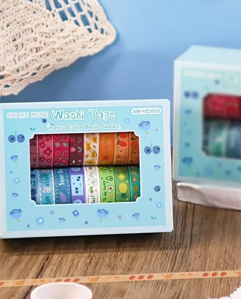 Share Vintage Washi Tape Bant Yapışkanlı Maskeleme Kağıdı Desenli