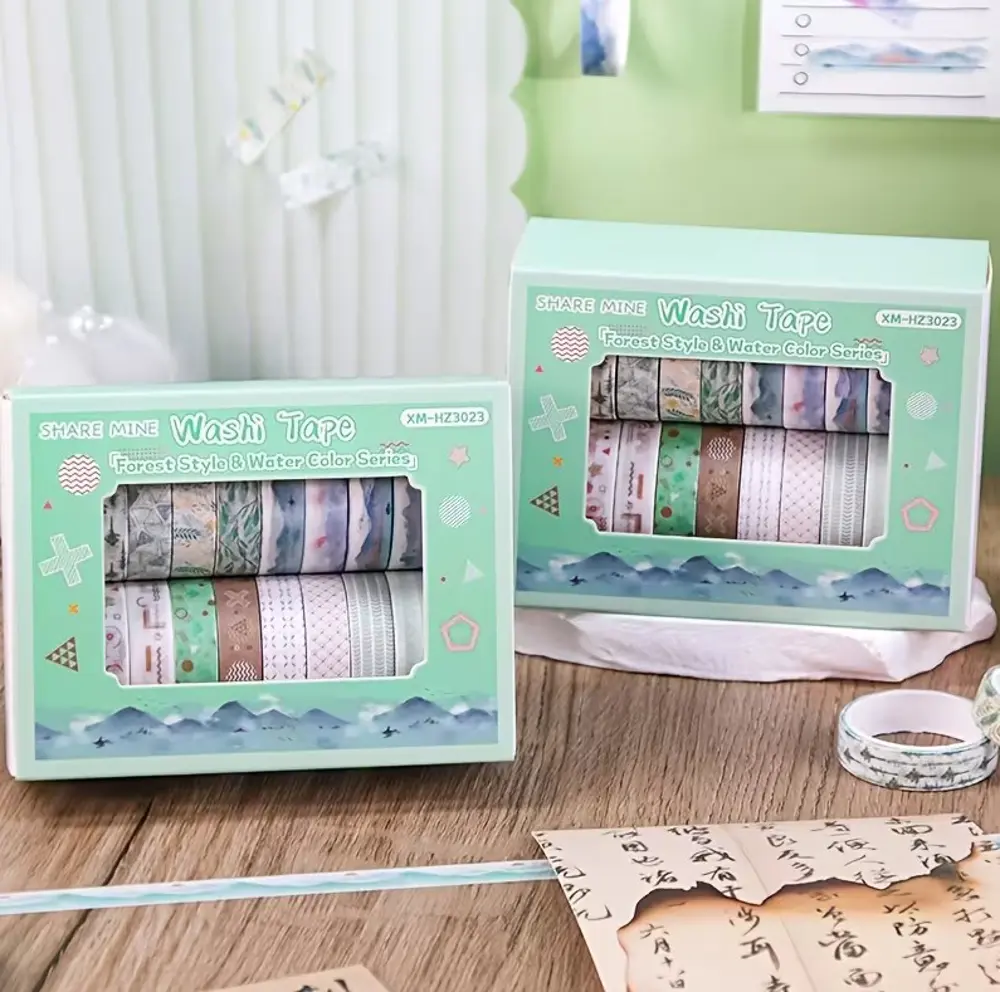 Share Vintage Washi Tape Bant Yapışkanlı Maskeleme Kağıdı Desenli