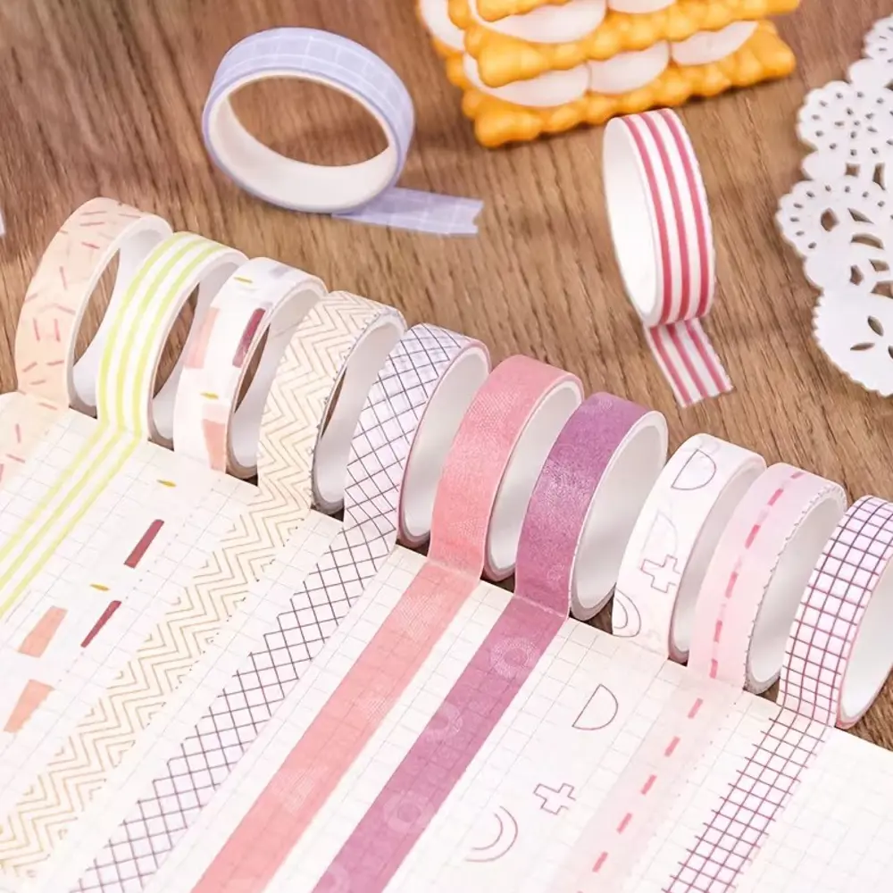 Share Vintage Washi Tape Bant Yapışkanlı Maskeleme Kağıdı Desenli